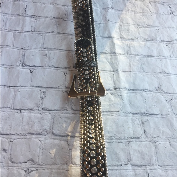 FAUX SKIN PRINT WITH RHINESTONES GREY BELT - Picture 10 of 13